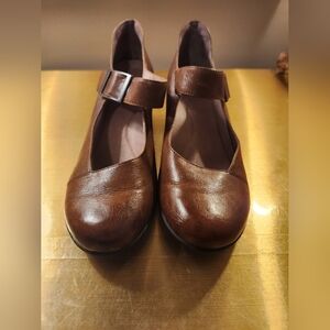 Dansko Brown Leather Mary Jane Shoes Size 38